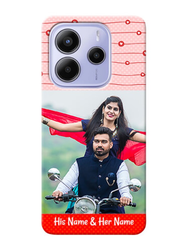 Custom Redmi Note 14 5G Custom Phone Cases: Red Pattern Case Design