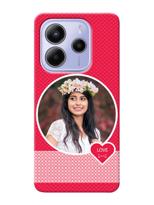 Custom Redmi Note 14 5G Mobile Covers Online: Pink Pattern Design