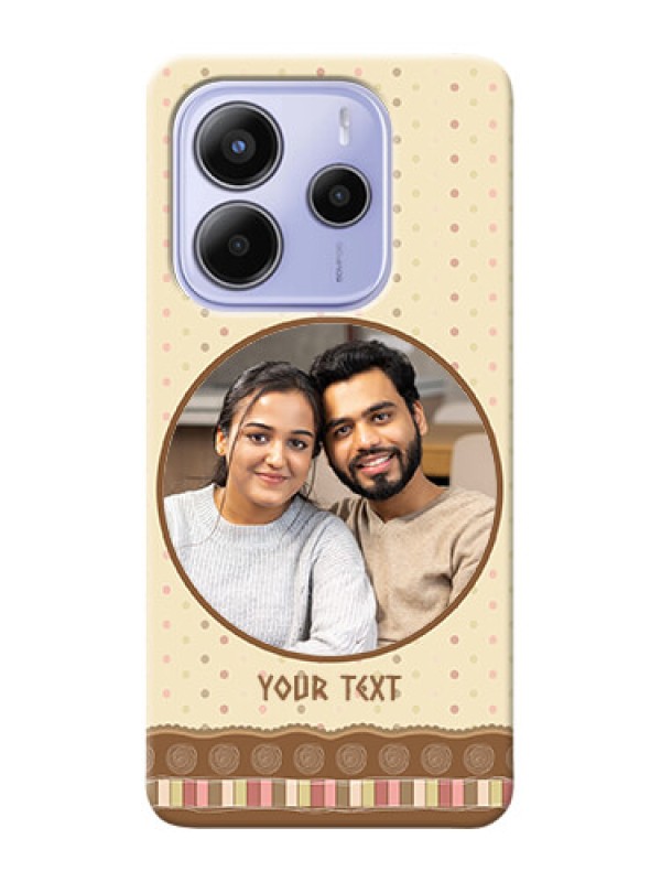 Custom Redmi Note 14 5G Mobile Cases: Brown Dotted Mobile Case Design