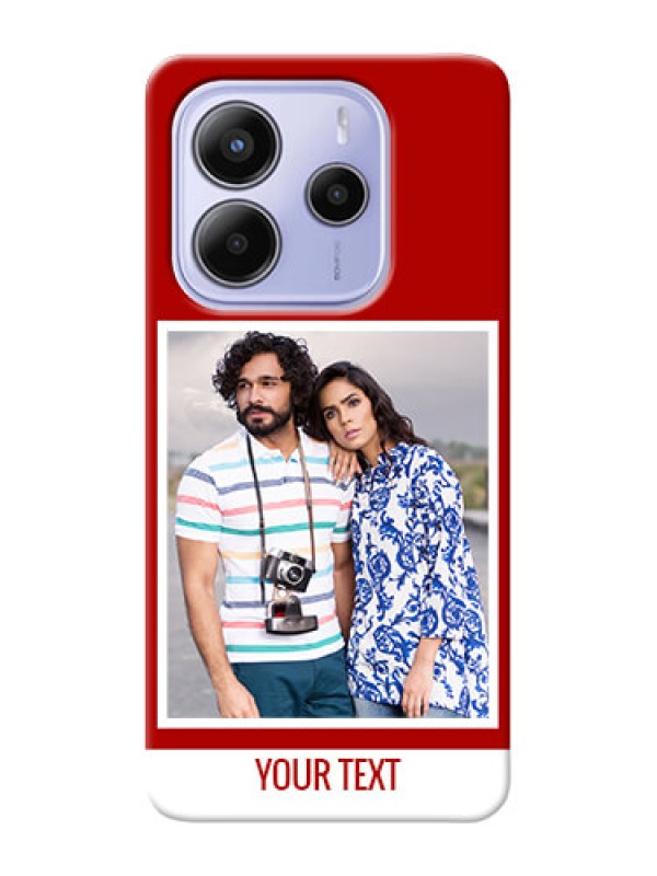 Custom Redmi Note 14 5G mobile phone covers: Simple Red Color Design