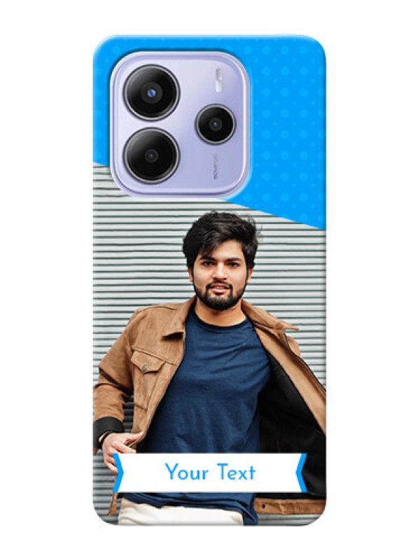 Custom Redmi Note 14 5G Personalized Mobile Covers: Simple Blue Color Dotted Design