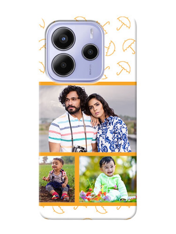 Custom Redmi Note 14 5G Personalised Phone Cases: Yellow Pattern Design