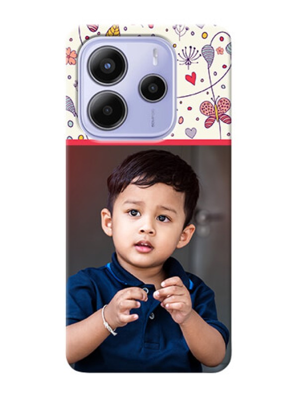 Custom Redmi Note 14 5G phone back covers: Premium Floral Design