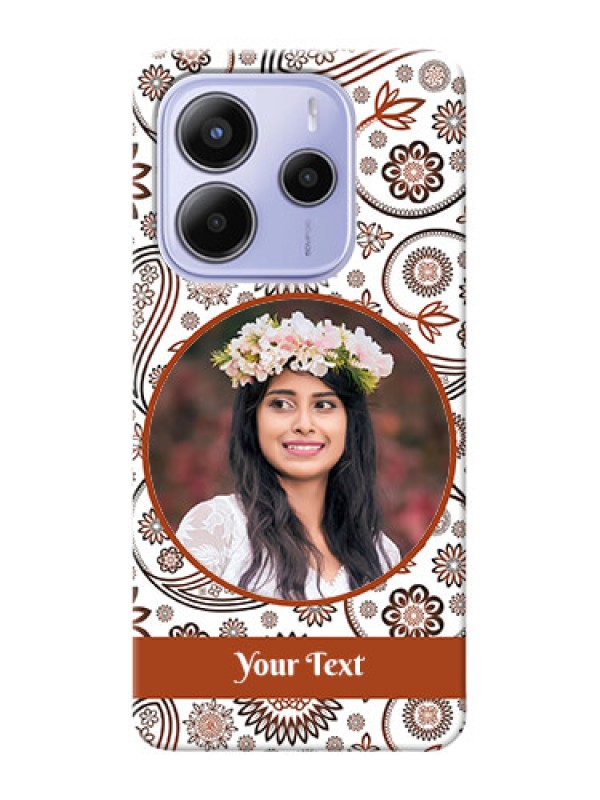 Custom Redmi Note 14 5G phone cases online: Abstract Floral Design