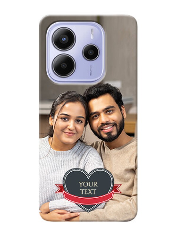 Custom Redmi Note 14 5G mobile back covers online: Just Married Couple Design