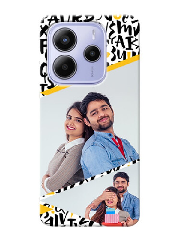 Custom Redmi Note 14 5G Phone Back Covers: Letters Pattern Design