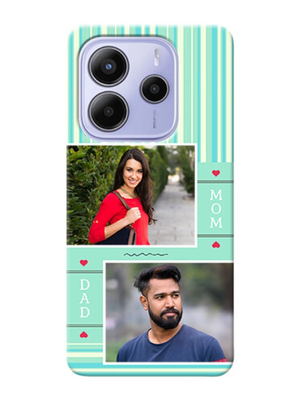 Custom Redmi Note 14 5G custom mobile phone covers: Mom And Dad Pic Design