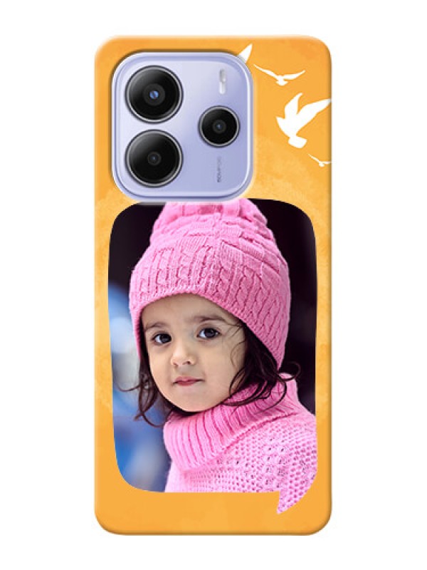 Custom Redmi Note 14 5G Phone Covers: Water Color Design with Bird Icons