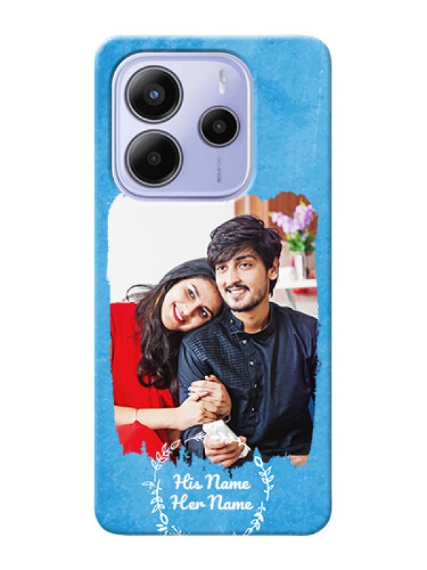 Custom Redmi Note 14 5G custom mobile cases: Blue Color Vintage Design