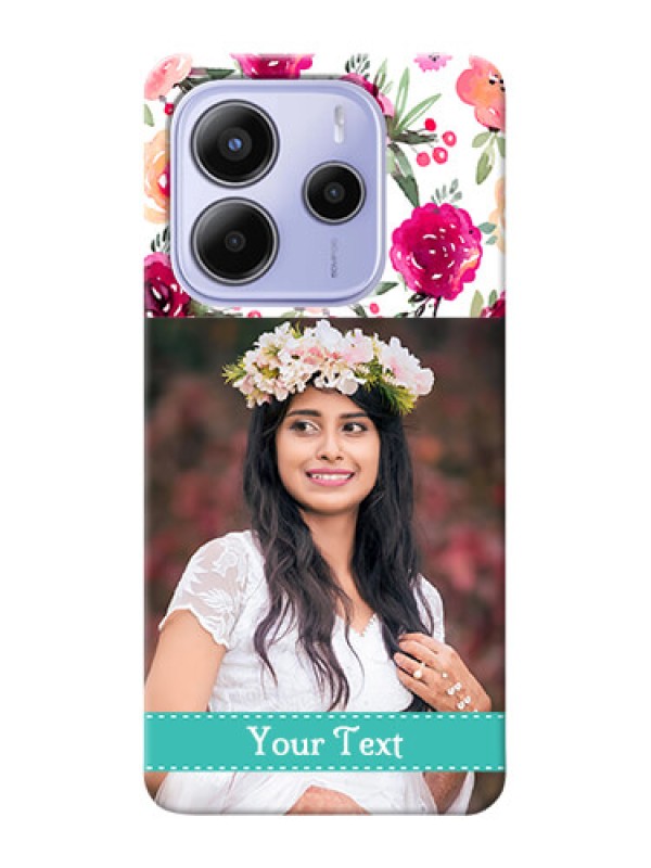 Custom Redmi Note 14 5G Personalized Mobile Cases: Watercolor Floral Design