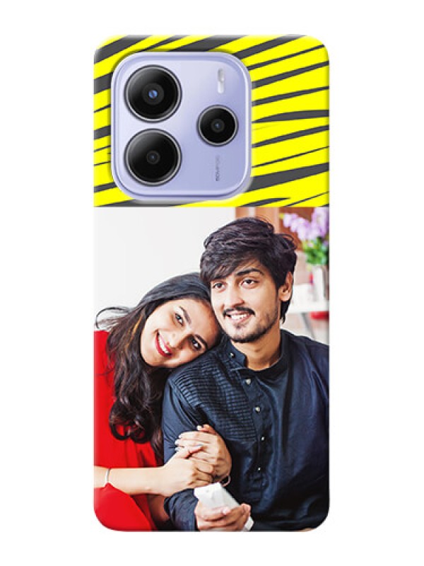 Custom Redmi Note 14 5G Personalised mobile covers: Yellow Abstract Design