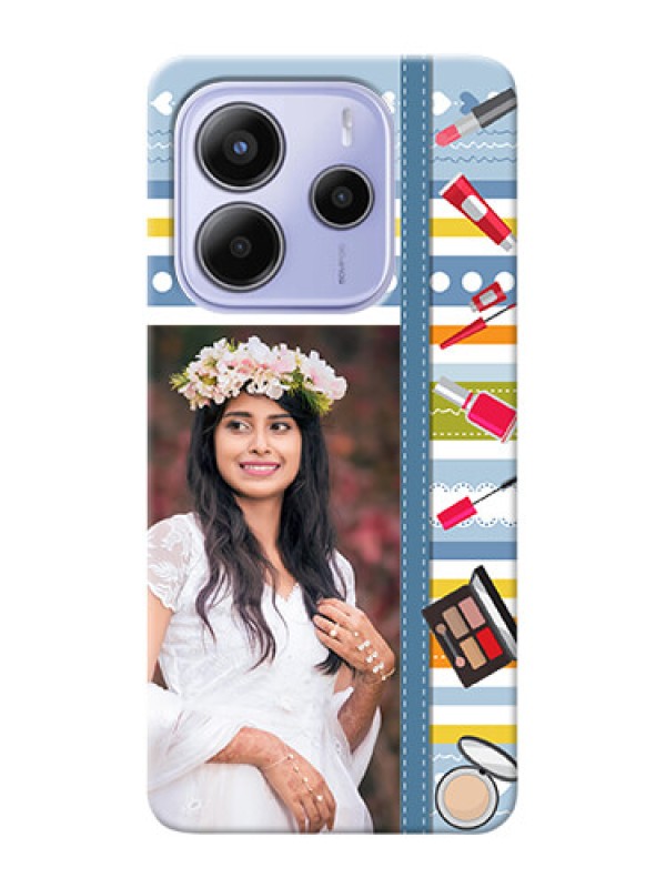Custom Redmi Note 14 5G Personalized Mobile Cases: Makeup Icons Design