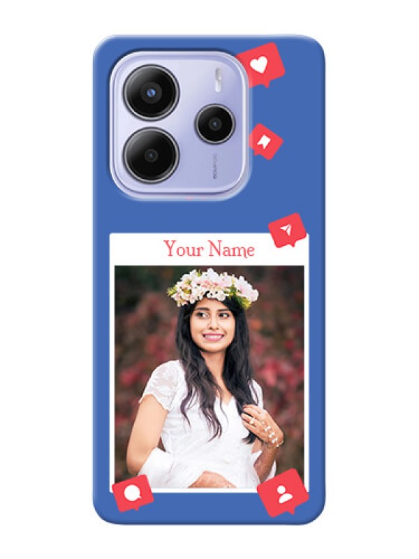 Custom Redmi Note 14 5G Custom Phone Case with Like Share And Comment Design