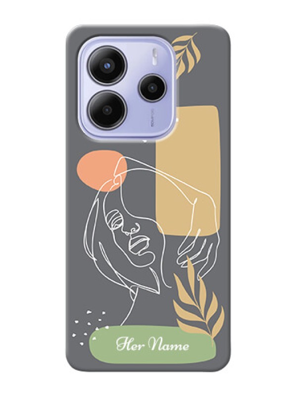 Custom Redmi Note 14 5G Custom Phone Case with Gazing Woman line art Design