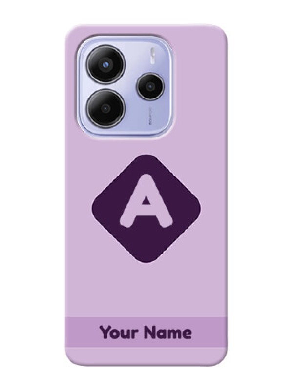 Custom Redmi Note 14 5G Custom Mobile Case with Custom Letter in curved badge Design