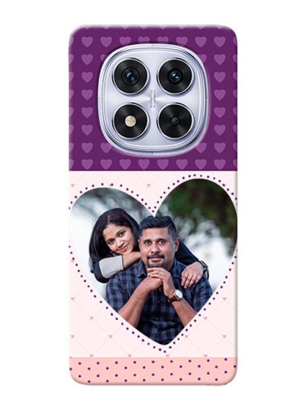 Custom Redmi Note 14 Pro 5G Mobile Back Covers: Violet Love Dots Design