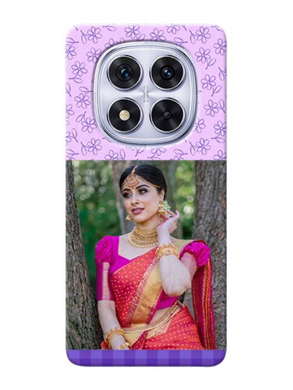 Custom Redmi Note 14 Pro 5G Mobile Cases: Purple Floral Design