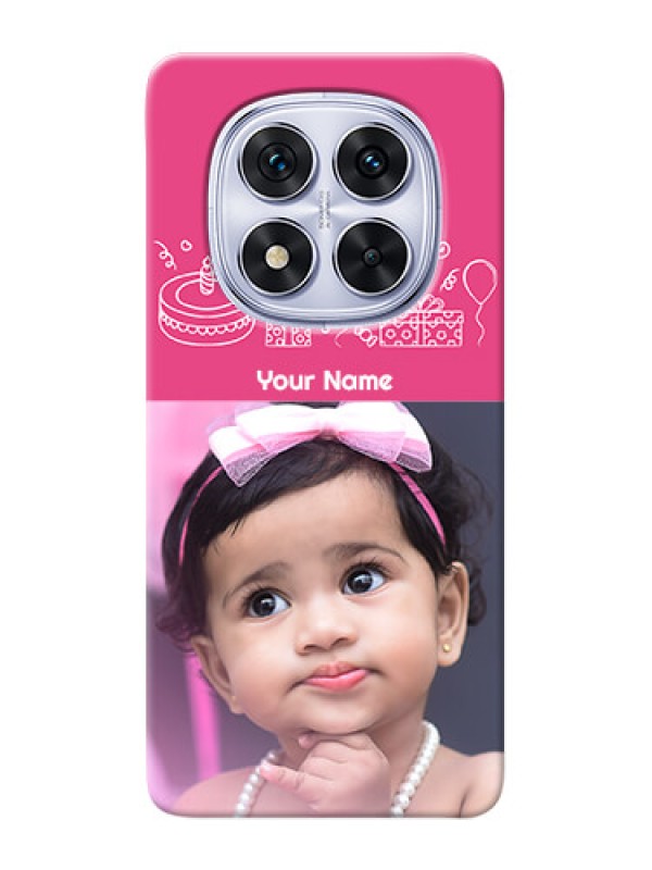 Custom Redmi Note 14 Pro 5G Custom Mobile Cover with Birthday Line Art Design