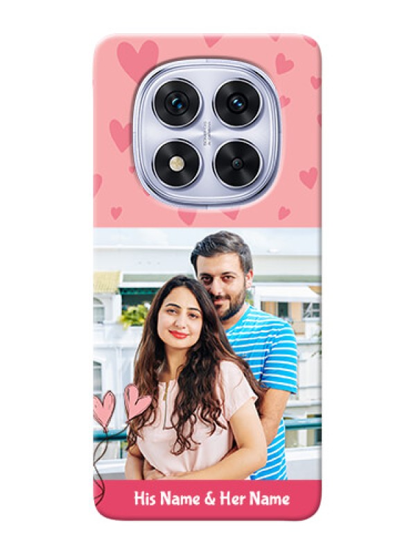 Custom Redmi Note 14 Pro 5G phone back covers: Love Design Peach Color