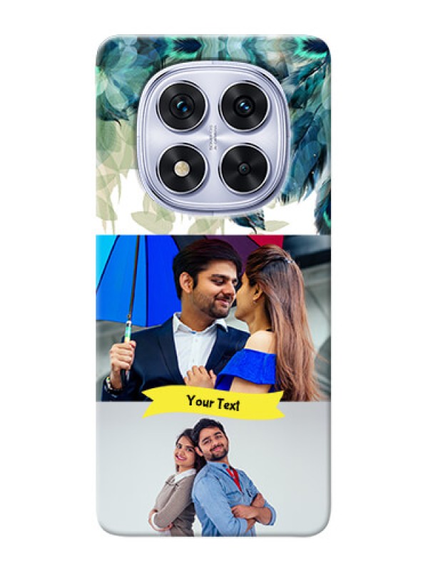 Custom Redmi Note 14 Pro 5G Phone Cases: Image with Boho Peacock Feather Design