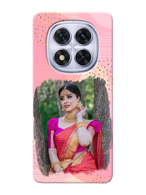 Custom Redmi Note 14 Pro 5G Phone Covers for Girls: Gold Glitter Splash Design