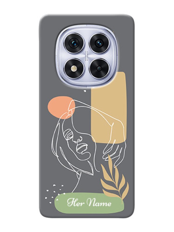 Custom Redmi Note 14 Pro 5G Custom Phone Case with Gazing Woman line art Design