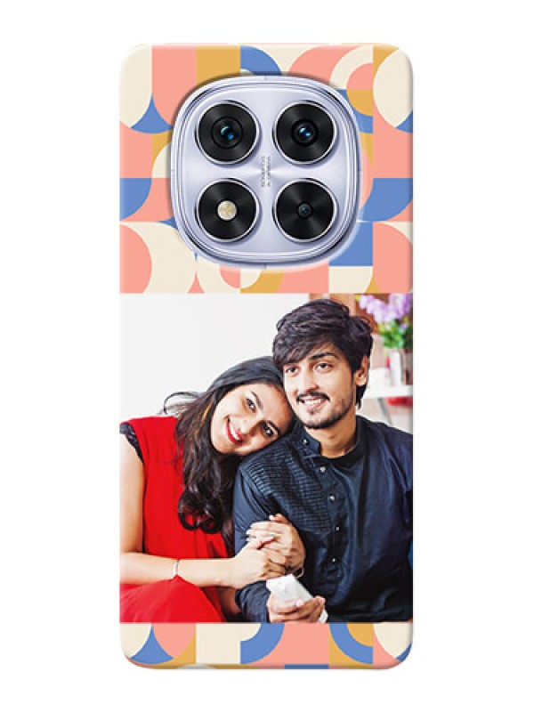 Custom Redmi Note 14 Pro 5G Photo Printing on Case with Semicircle Maze Pattern Design