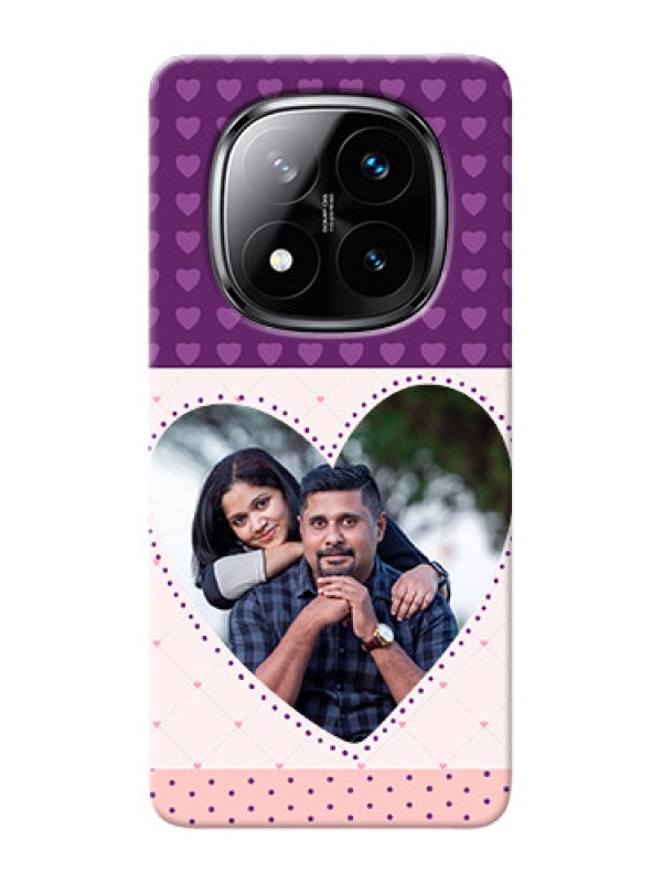Custom Redmi Note 14 Pro Plus 5G Mobile Back Covers: Violet Love Dots Design