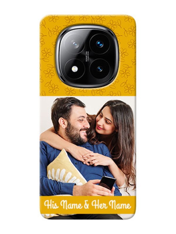 Custom Redmi Note 14 Pro Plus 5G mobile phone covers: Yellow Floral Design