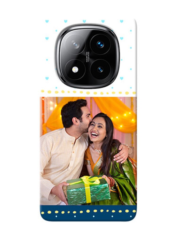 Custom Redmi Note 14 Pro Plus 5G Phone Covers: White and Blue Abstract Design