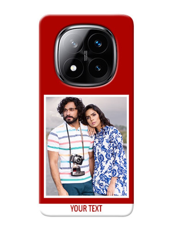 Custom Redmi Note 14 Pro Plus 5G mobile phone covers: Simple Red Color Design