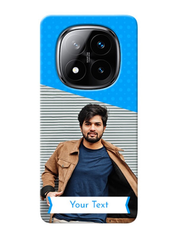 Custom Redmi Note 14 Pro Plus 5G Personalized Mobile Covers: Simple Blue Color Dotted Design