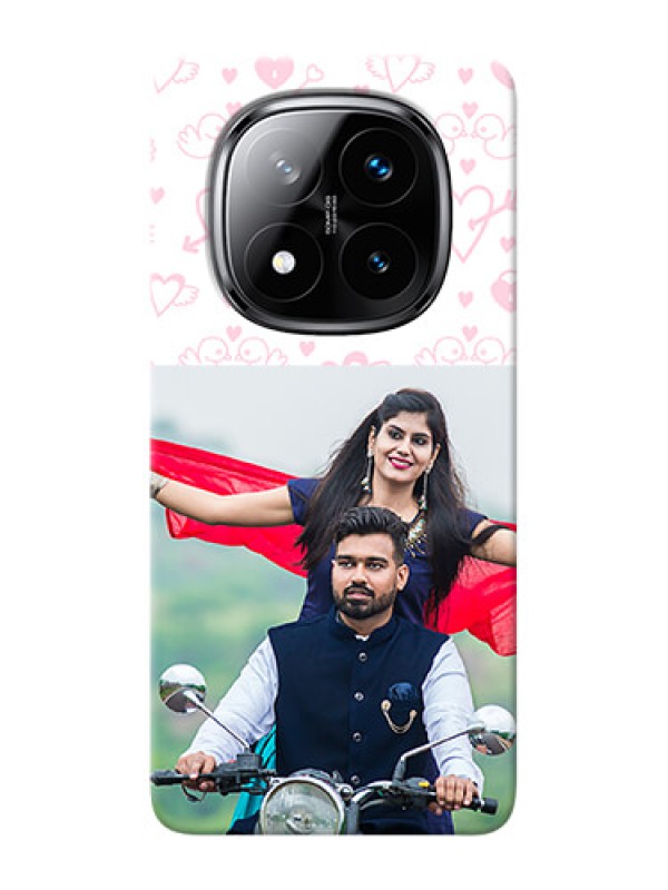 Custom Redmi Note 14 Pro Plus 5G personalized phone covers: Pink Flying Heart Design