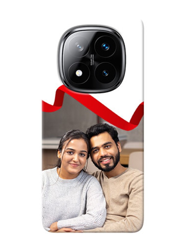 Custom Redmi Note 14 Pro Plus 5G custom phone cases: Red Ribbon Frame Design