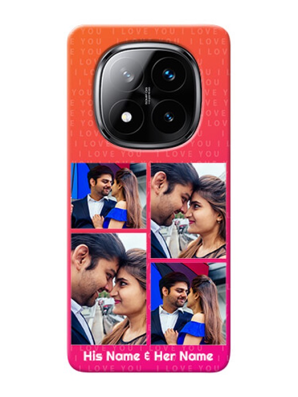 Custom Redmi Note 14 Pro Plus 5G custom back covers: I Love You Pink Design