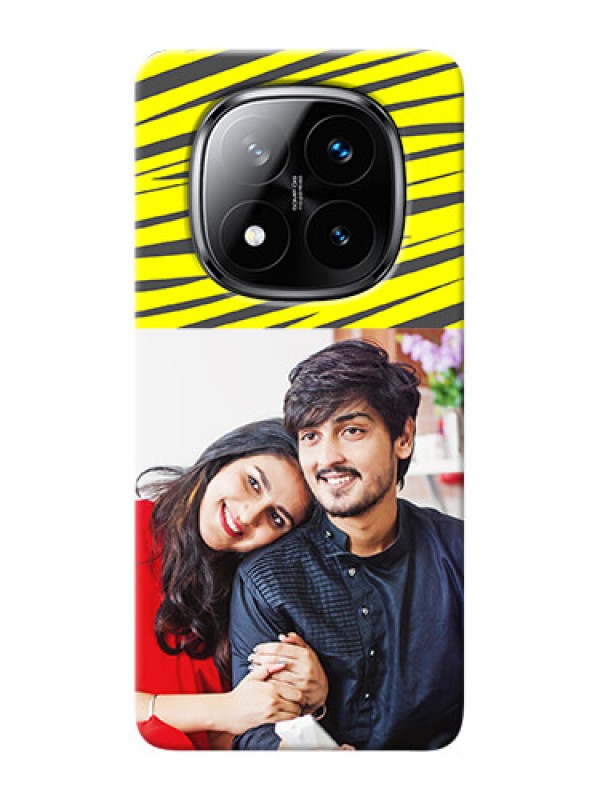 Custom Redmi Note 14 Pro Plus 5G Personalised mobile covers: Yellow Abstract Design