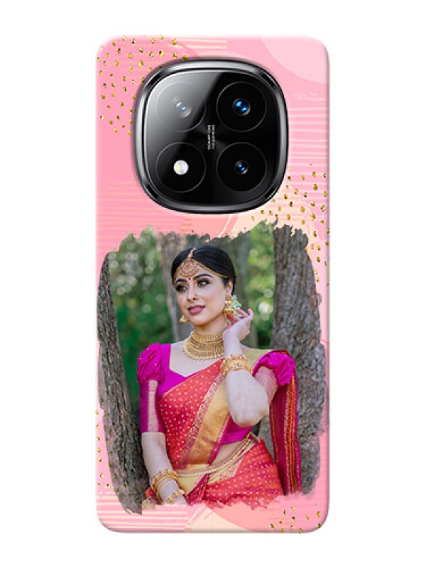 Custom Redmi Note 14 Pro Plus 5G Phone Covers for Girls: Gold Glitter Splash Design