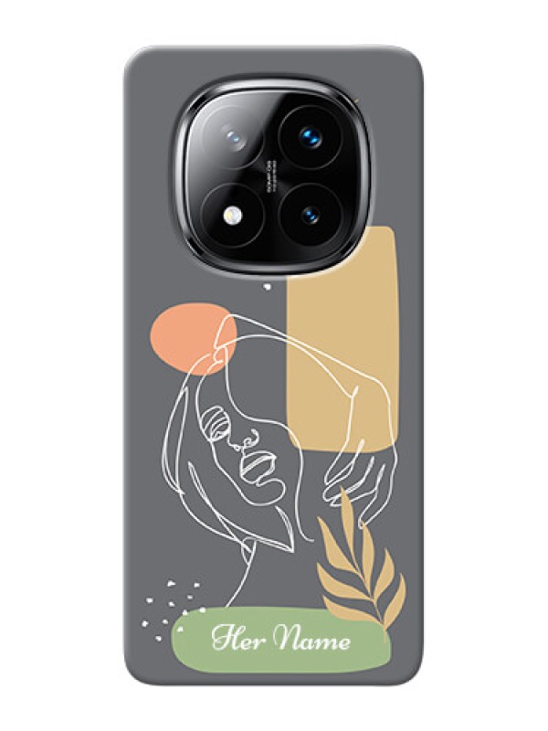 Custom Redmi Note 14 Pro Plus 5G Custom Phone Case with Gazing Woman line art Design