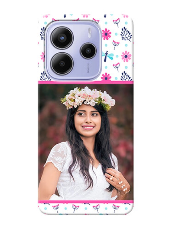 Custom Xiaomi Redmi Note 14 se Custom Hard Phone Case - Colorful Flower Design