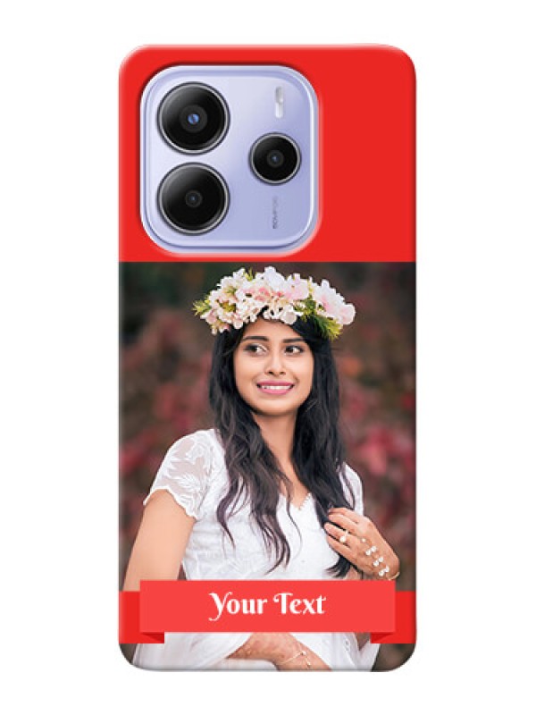 Custom Xiaomi Redmi Note 14 se Custom Hard Phone Case - Simple Red Color Design