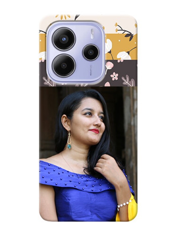 Custom Xiaomi Redmi Note 14 se Custom Hard Phone Case - Stylish Floral Design