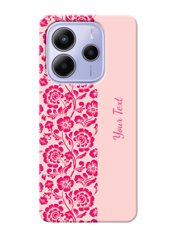 Custom Xiaomi Redmi Note 14 se Custom Hard Phone Case - Attractive Floral Pattern Design