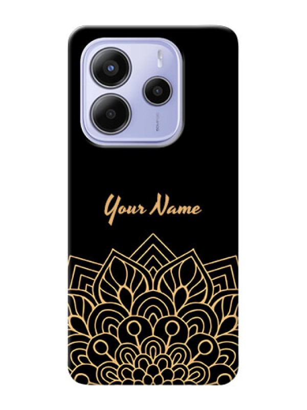 Custom Xiaomi Redmi Note 14 se Custom Hard Phone Case - Golden Mandala Design