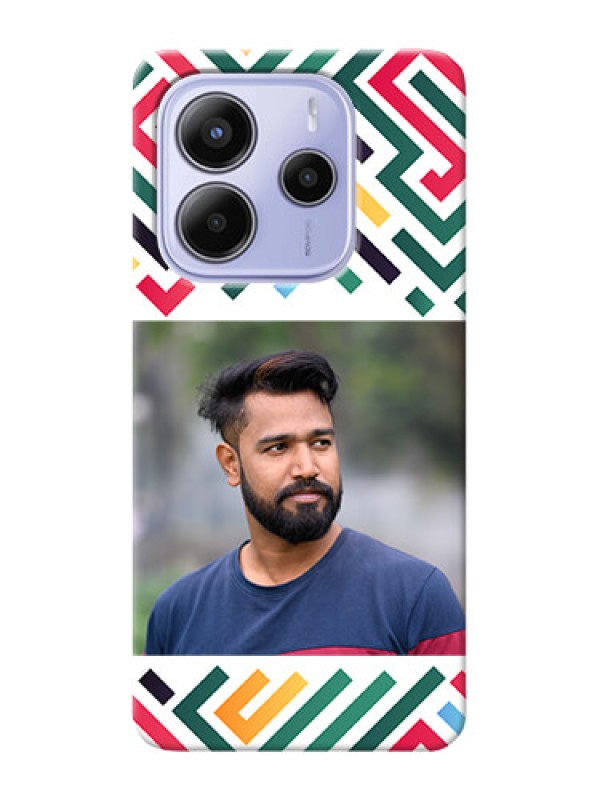 Custom Xiaomi Redmi Note 14 se Custom Hard Phone Case - Colorful Maze Pattern Design