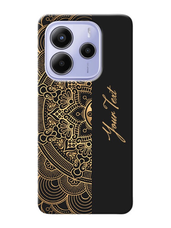 Custom Xiaomi Redmi Note 14 se Custom Hard Phone Case - Mandala Art With Custom Text Design