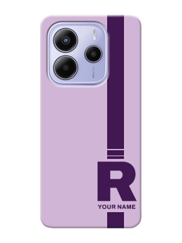 Custom Xiaomi Redmi Note 14 se Custom Hard Phone Case - Simple Dual Tone Stripe With Name Design