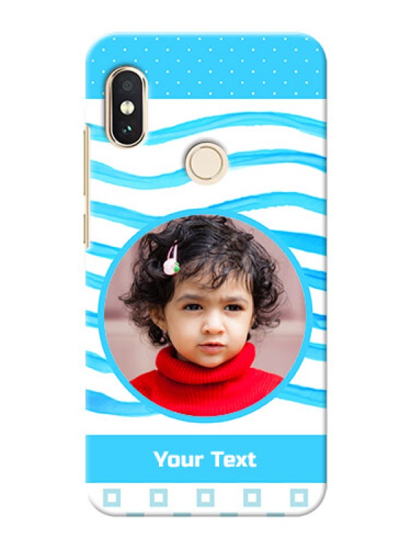 Custom Redmi Note 5 Pro phone back covers: Simple Blue Case Design