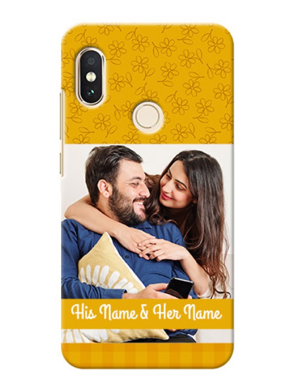 Custom Redmi Note 5 Pro mobile phone covers: Yellow Floral Design