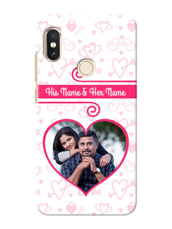 Custom Redmi Note 5 Pro Personalized Phone Cases: Heart Shape Love Design