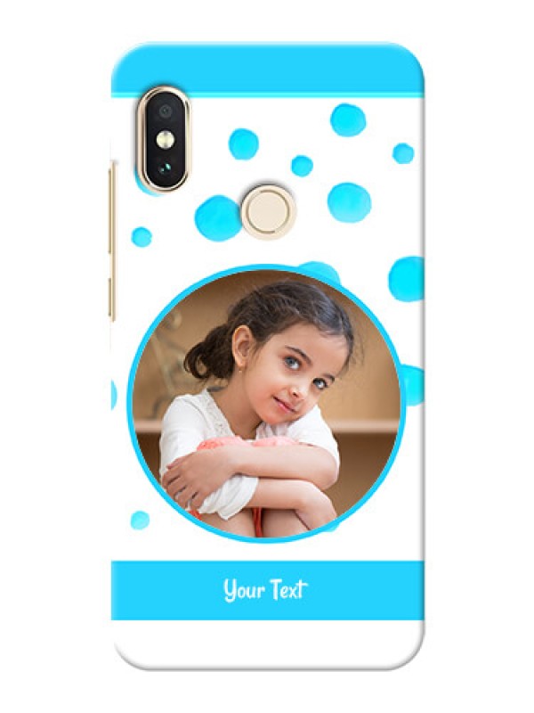 Custom Redmi Note 5 Pro Custom Phone Covers: Blue Bubbles Pattern Design